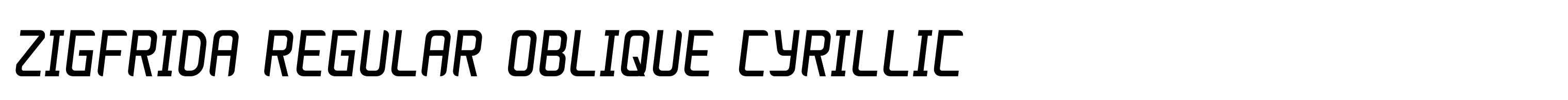 Zigfrida Regular Oblique Cyrillic